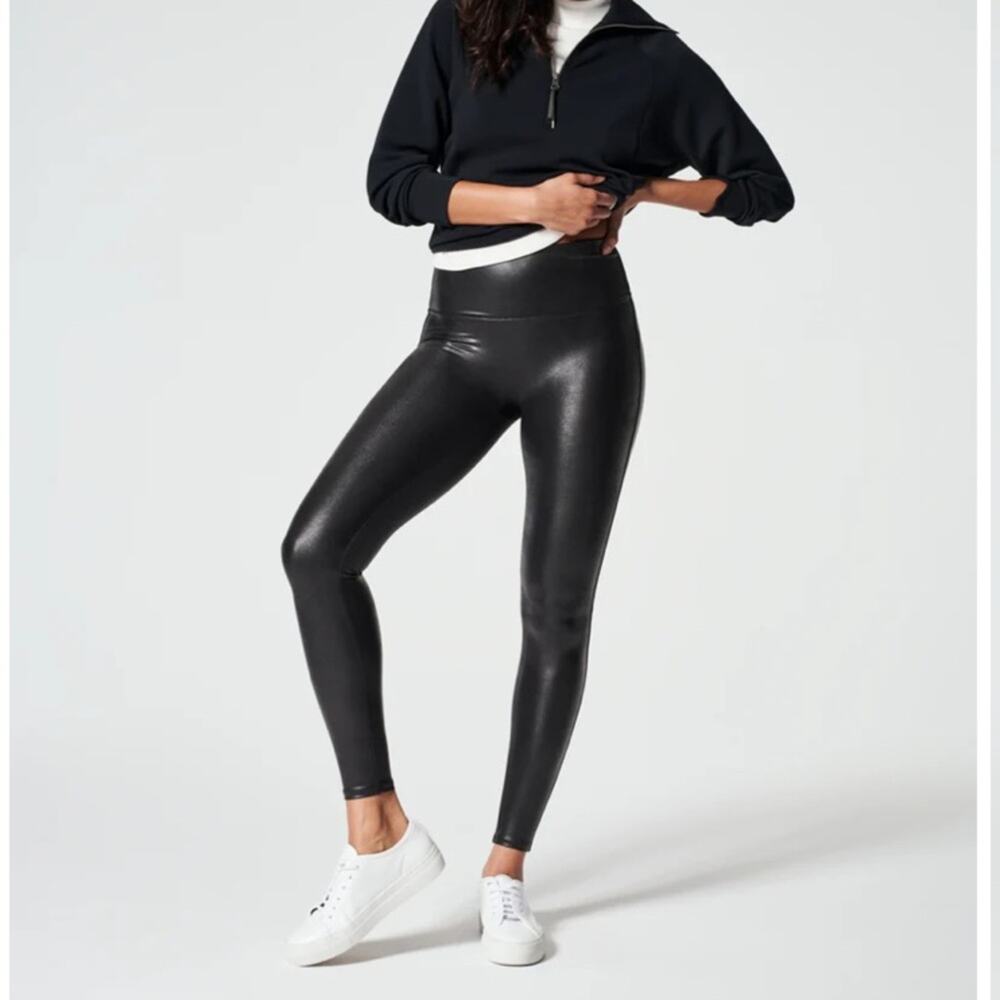 Spanx SPANXshape™‎ Faux Leather Leggings Black Medium